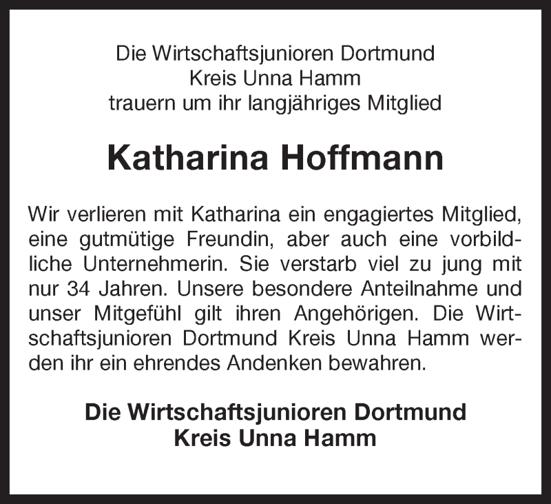  Traueranzeige für Katharina Hoffmann vom 09.04.2021 aus 