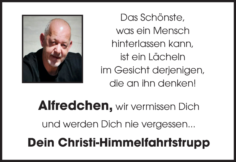  Traueranzeige für Alfred Wölki vom 26.04.2018 aus Ruhr Nachrichten und Halterner Zeitung