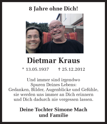 Traueranzeige von Dietmar Kraus von Ruhr Nachrichten