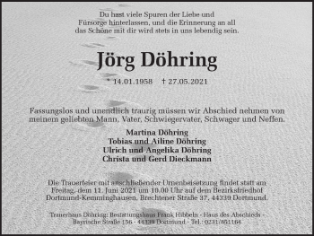 Traueranzeige von Jörg Döhring 