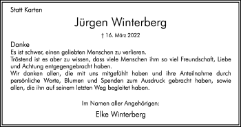 Traueranzeige von Jürgen Winterberg