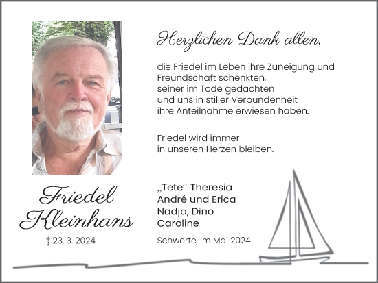 Traueranzeige von Friedel Kleinhans von Ruhr Nachrichten