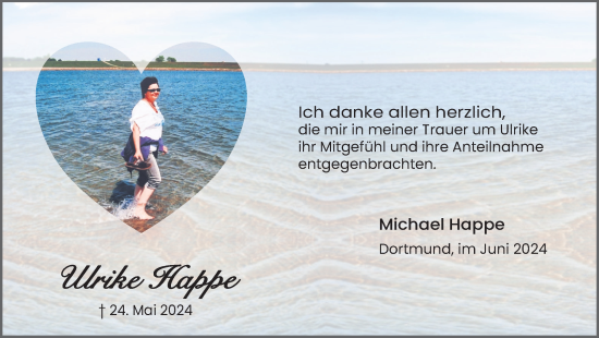 Traueranzeige von Ulrike Happe von Ruhr Nachrichten