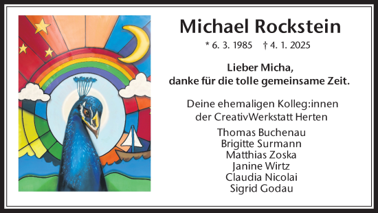 Traueranzeige von Michael Rockstein von Trauer Vest