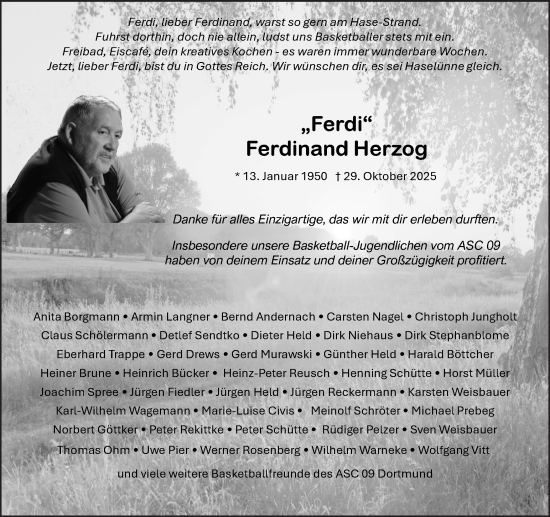 Traueranzeige von Ferdinand Herzog von Ruhr Nachrichten