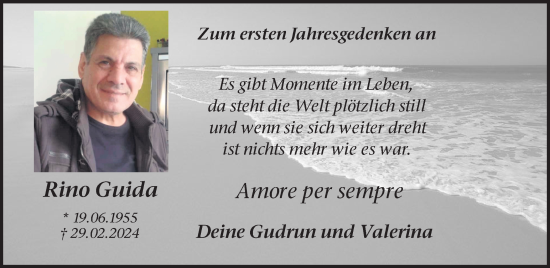 Traueranzeige von Rino Guida von Münsterland Zeitung
