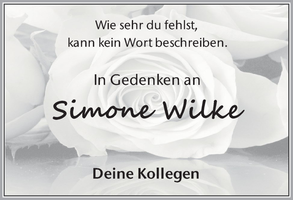  Traueranzeige für Simone Wilke vom 05.07.2025 aus Ruhr Nachrichten