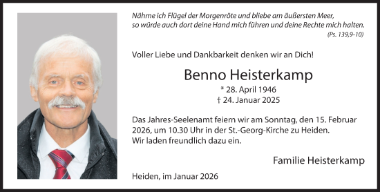Traueranzeige von Benno Heisterkamp 
