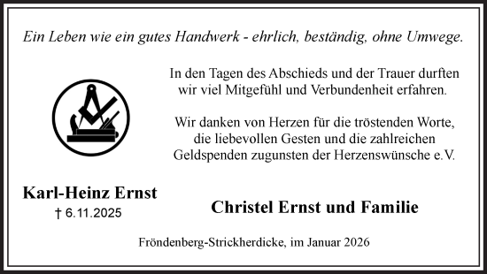 Traueranzeige von Karl-Heinz Ernst von Hellweger Anzeiger