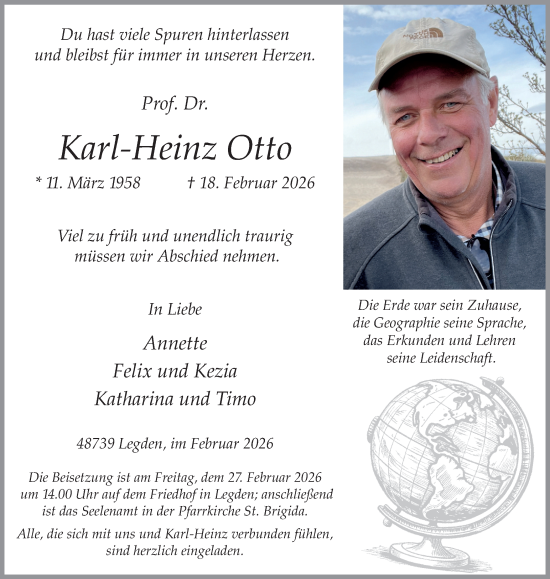 Traueranzeige von Karl-Heinz Otto von Münsterland Zeitung