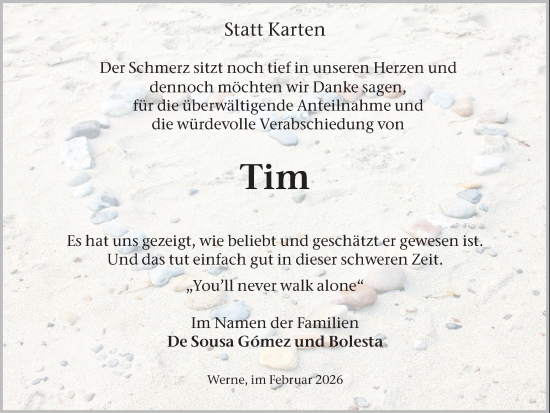 Traueranzeige von Tim Bolesta von Ruhr Nachrichten