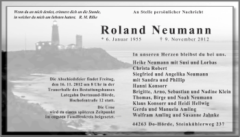 Traueranzeige von Roland Neumann von Ruhr Nachrichten