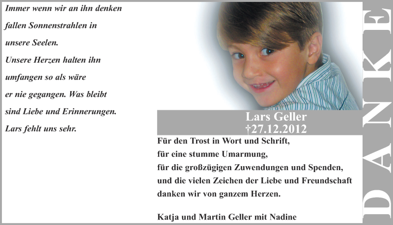  Traueranzeige für Lars Geller vom 09.02.2013 aus Ruhr Nachrichten