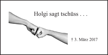 Traueranzeige von Holgi  von Medienhaus Bauer